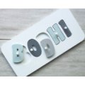 Personalised Name Puzzle - Duck egg blue and greys